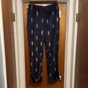 NWT Perry Ellis Portfolio Sleepwear Dress Blues Sz Large, Duck Dog Santa Hat